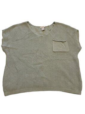 Sincerely Jules | Womens Knit Light Green Short Sleeve Top Sz XL